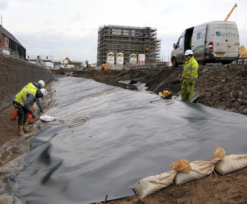 Waterproof Canal Membrane for Athletes' Village canal, Glasgow Commonwealth Games