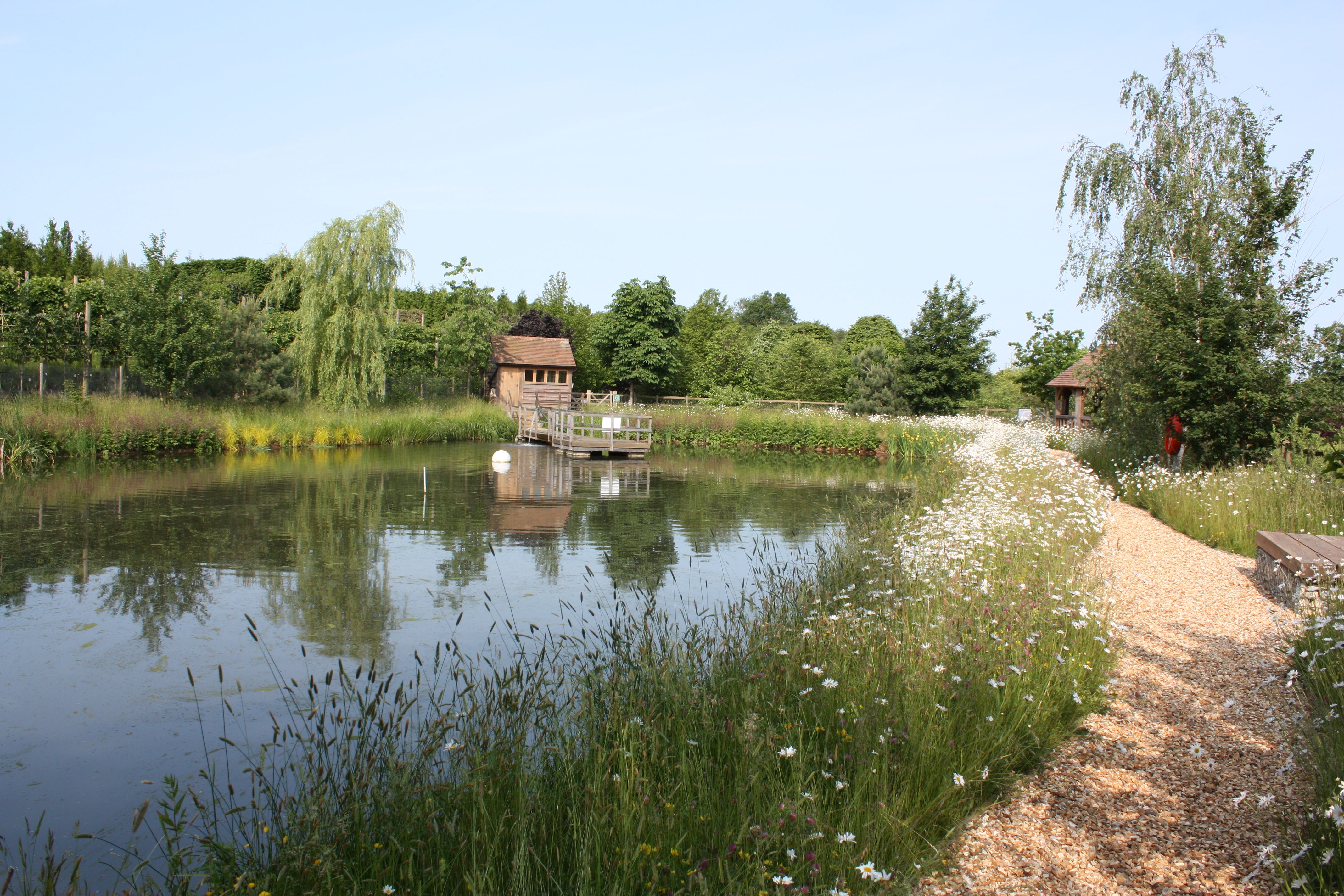 Waterproof lining system for lake designed by Majestic Trees Ltd